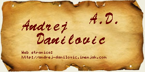 Andrej Danilović vizit kartica